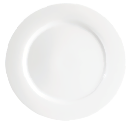 Plato Trinche 26 cm Blanco Glacial Santa Anita.