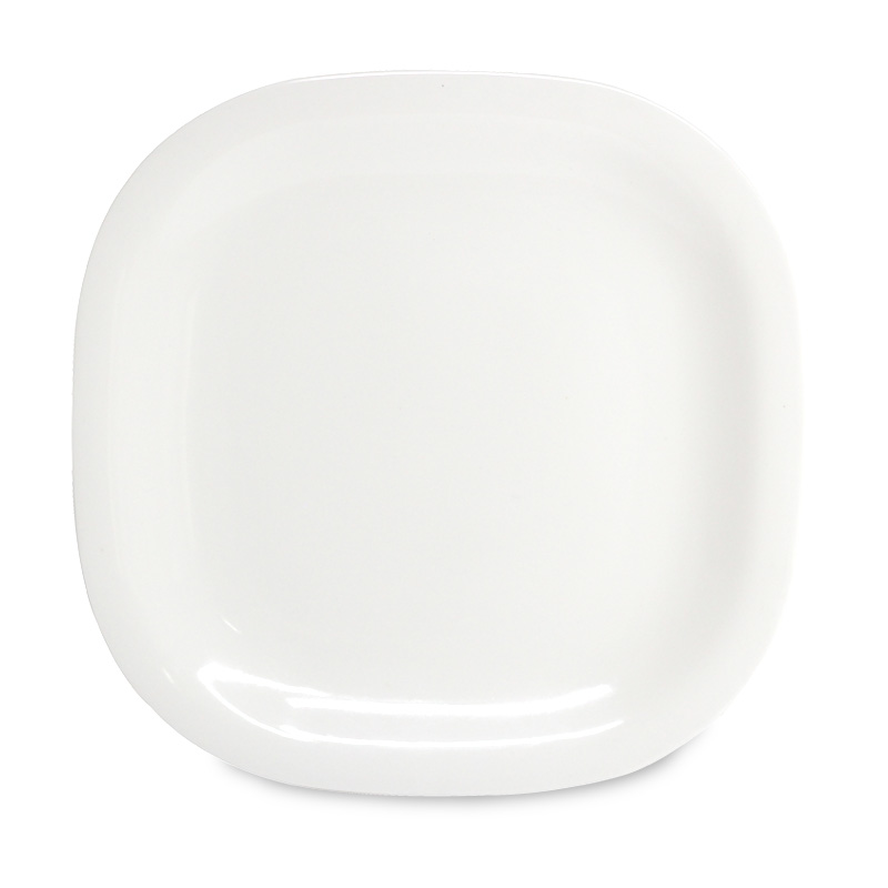 Plato Pan Cuadrado 15 cm Melamina Blanca.