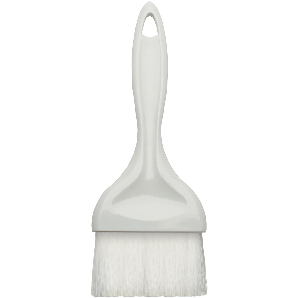 Brocha Pastelera 3" / 7.6 cm, Plástico / Nylon, Color Blanco.