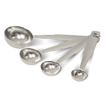 Set de Cucharas Medidoras Heavy Duty (1/4, 1/2, 1CTA, 1 CDA) Acero Inoxidable.