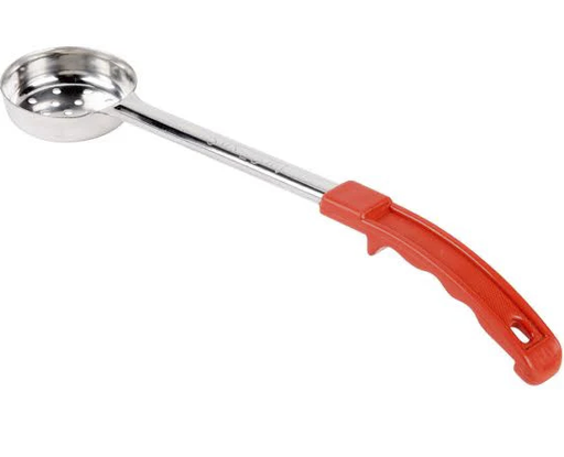 [MCP02EP] Cuchara Porcionadora Perforada 2 oz / .25 tza Acero Inoxidable Mago Rojo.