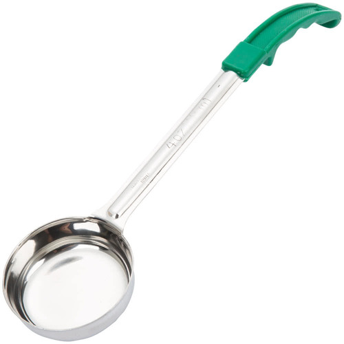 [MCP04EP] Cuchara Porcionadora Perforada 4 oz / .49 tza Acero Inoxidable Mago Verde.