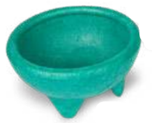 [MCSAL03V] Salsero de Plástico Molcajete Verde.