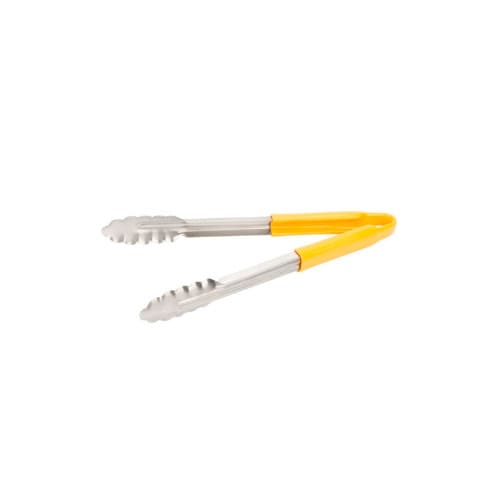 [DS105AM] Pinza Para Pan 9" / 22.8 cm Acero Inoxidable Mango Amarillo