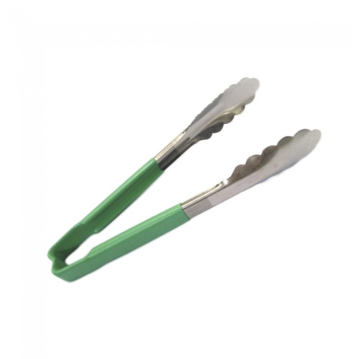 [DS106V] Pinza Para Pan 12" / 30.5 cm Acero Inoxidable Mango Verde