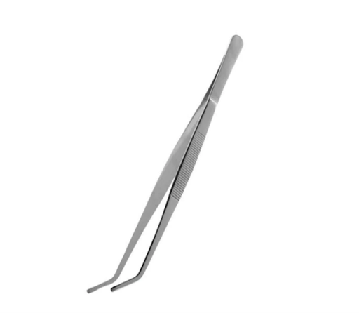 [MCPPD08DAI] Pinza de Cocina de Precisión Para Decoración 8" Doblada Acero Inoxidable.