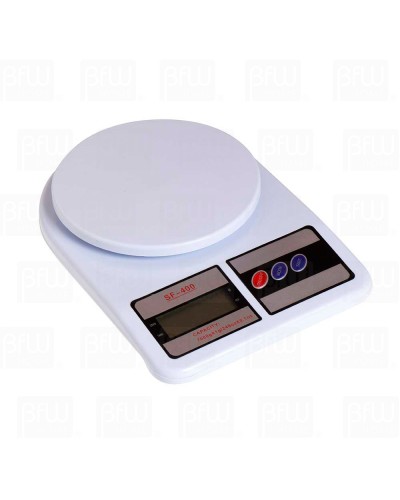 [A0017B] Báscula Porcionadora Digital Blanca Cap. 7 Kg / 1 gr.