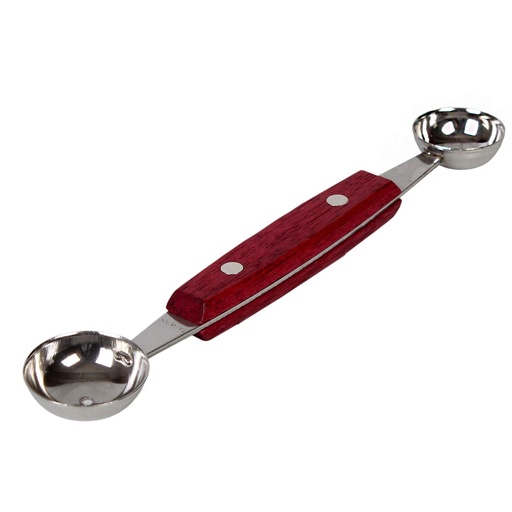 [SLMLB002] Parisina Doble Acero Inoxidable 17 cm, Mango de Madera.