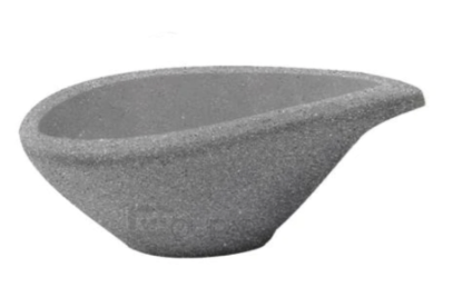 [MCPLMSOL02G] Platito Para Tapas con Asa 9 cm Melamina Gray Granite