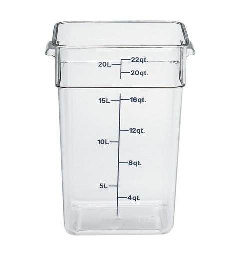 [MCRC15000] Contenedor Cuadrado 18 lts / 19 Qt Policarbonato Compatible (Sin Tapa)