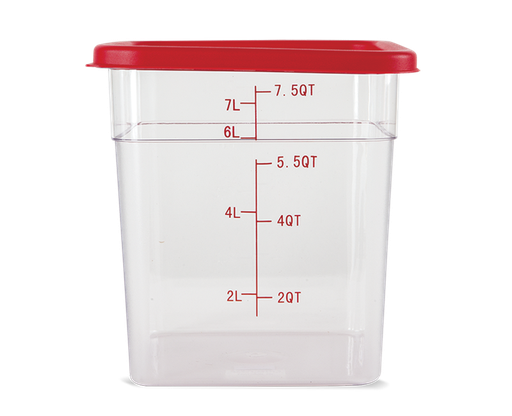 [MCRC5500] Contenedor Cuadrado 6 lts / 6.34 Qt Policarbonato Compatible (Sin Tapa)
