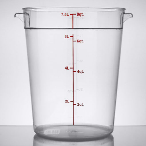 [MCRR7500] Contenedor Redondo 7.9 Qt / 7.5 lts Policarbonato