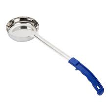 [MCP08E] Cuchara Porcionadora 8 oz / 1 tza Acero Inoxidable Mango Azul.