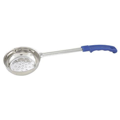 [MCP08EP] Cuchara Porcionadora Perforada 8 oz / 1 tza Acero Inoxidable Mago Azul.