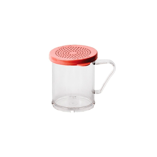 [MCESPPR] Espolvoreador Para Grano Mediano Policarbonato Tapa Color Rojo